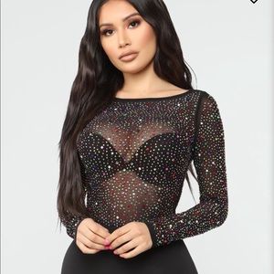 Shine For Me Bodysuit by Fashion Nova